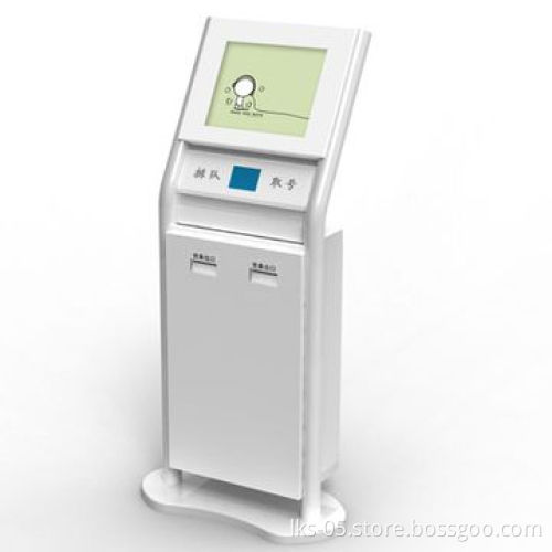 Bank queue system with 19-inch touch screen and printer functions for hospital and bank